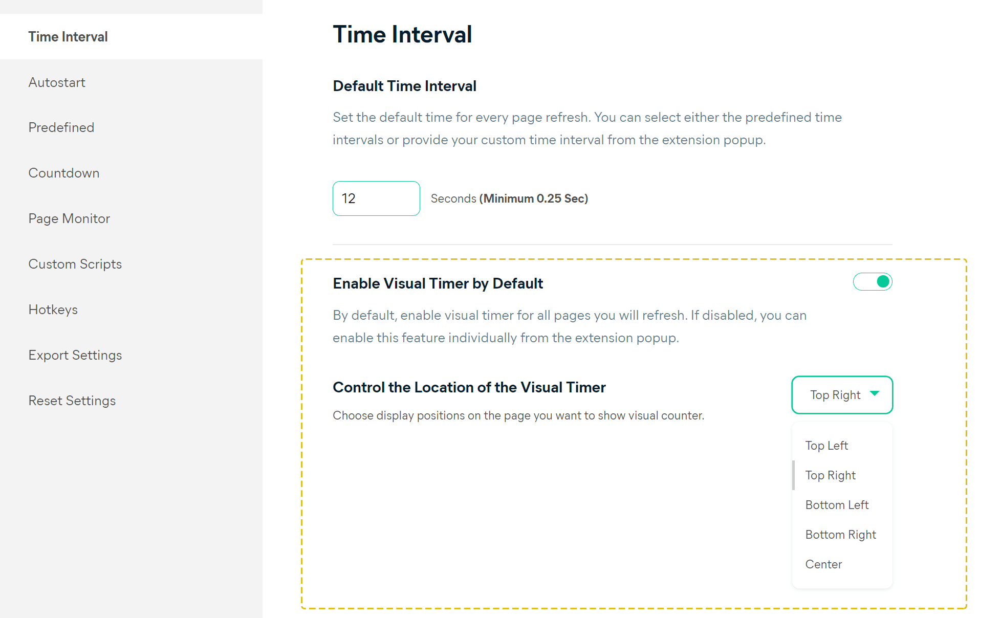 Display Visual Timer - gernal settings.png